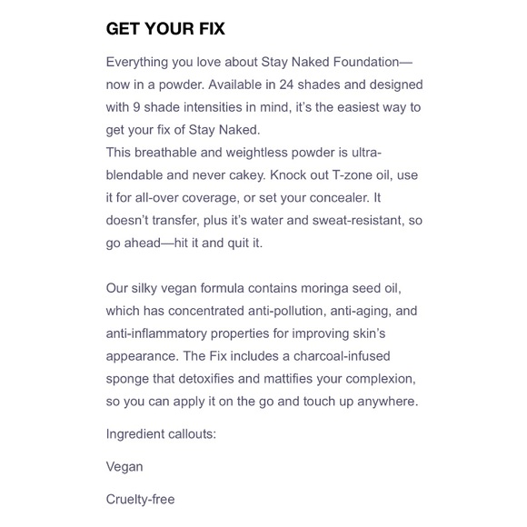 NIB - URBAN DECAY - STAY NAKED The Fix 16 Hr Powder Foundation - 40 WY LIGHT MED - Picture 15 of 15